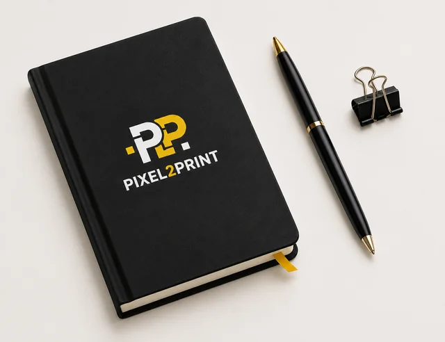 Branded notebook and pen